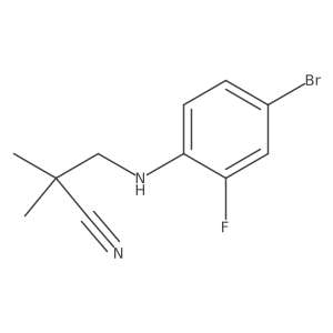 3-[(4-Bromo-2-fluorophenyl)amino]-2,2-dimethylpropanenitrile结构式