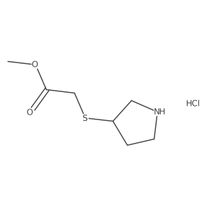 Methyl 2-(pyrrolidin-3-ylthio)acetate hydrochloride结构式