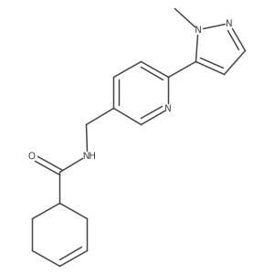 N-((6-(1-methyl-1H-pyrazol-5-yl)pyridin-3-yl)methyl)cyclohex-3-enecarboxamide Structure