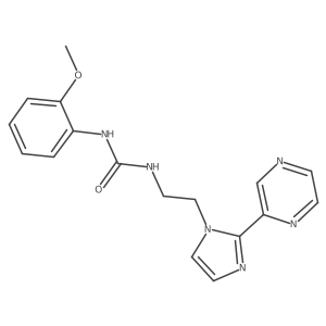 1-(2-methoxyphenyl)-3-(2-(2-(pyrazin-2-yl)-1H-imidazol-1-yl)ethyl)urea结构式