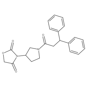 3-(1-(3,3-Diphenylpropanoyl)pyrrolidin-3-yl)oxazolidine-2,4-dione Structure