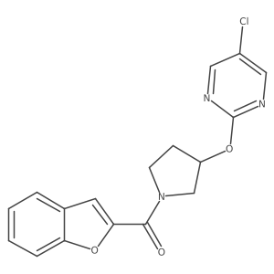Benzofuran-2-yl(3-((5-chloropyrimidin-2-yl)oxy)pyrrolidin-1-yl)methanone结构式
