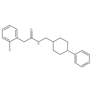 2-(2-chlorophenyl)-N-((1-(pyridin-4-yl)piperidin-4-yl)methyl)acetamide Structure