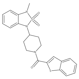 benzo[b]thiophen-2-yl(4-(3-methyl-2,2-dioxidobenzo[c][1,2,5]thiadiazol-1(3H)-yl)piperidin-1-yl)methanone Structure