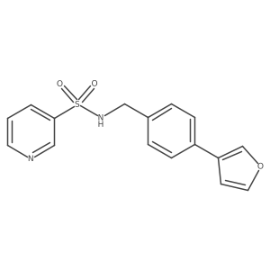 N-(4-(furan-3-yl)benzyl)pyridine-3-sulfonamide结构式