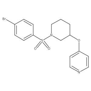 4-((1-((4-Bromophenyl)sulfonyl)piperidin-3-yl)oxy)pyridine Structure