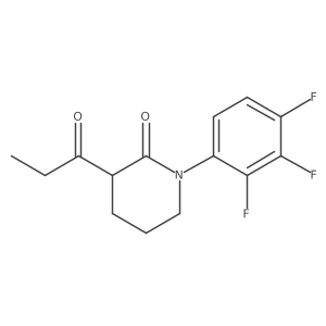 3-Propanoyl-1-(2,3,4-trifluorophenyl)piperidin-2-one Structure