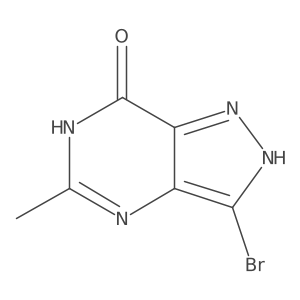 3-Bromo-5-methyl-1,6-dihydro-7H-pyrazolo[4,3-d]pyrimidin-7-one结构式