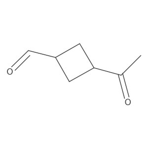 3-Acetylcyclobutane-1-carbaldehyde Structure