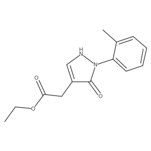 Ethyl 2-[2-(2-methylphenyl)-3-oxo-2,3-dihydro-1H-pyrazol-4-yl]acetate结构式