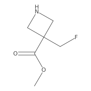 Methyl 3-(fluoromethyl)azetidine-3-carboxylate结构式
