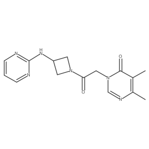5,6-dimethyl-3-(2-oxo-2-(3-(pyrimidin-2-ylamino)azetidin-1-yl)ethyl)pyrimidin-4(3H)-one Structure