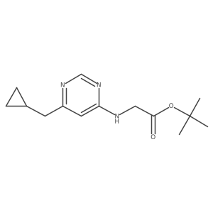 Tert-butyl 2-{[6-(cyclopropylmethyl)pyrimidin-4-yl]amino}acetate Structure