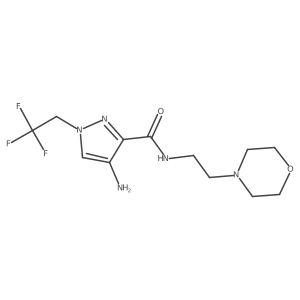 4-amino-N-(2-morpholin-4-ylethyl)-1-(2,2,2-trifluoroethyl)pyrazole-3-carboxamide Structure