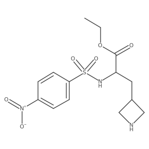 Ethyl 3-(azetidin-3-yl)-2-(4-nitrobenzenesulfonamido)propanoate结构式