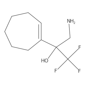 3-Amino-2-(cyclohept-1-en-1-yl)-1,1,1-trifluoropropan-2-ol Structure