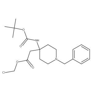 Chloromethyl 2-(1-benzyl-4-{[(tert-butoxy)carbonyl]amino}piperidin-4-yl)acetate Structure