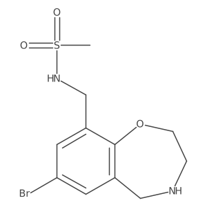 N-[(7-bromo-2,3,4,5-tetrahydro-1,4-benzoxazepin-9-yl)methyl]methanesulfonamide Structure