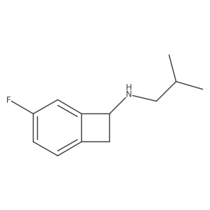 4-fluoro-N-(2-methylpropyl)bicyclo[4.2.0]octa-1,3,5-trien-7-amine Structure