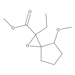 Methyl 2-ethyl-4-methoxy-1-oxaspiro[2.4]heptane-2-carboxylate结构式