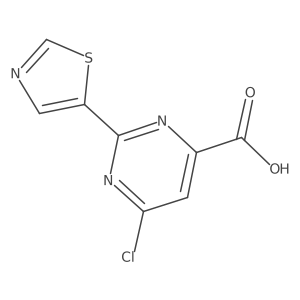 6-Chloro-2-(1,3-thiazol-5-yl)pyrimidine-4-carboxylic acid结构式
