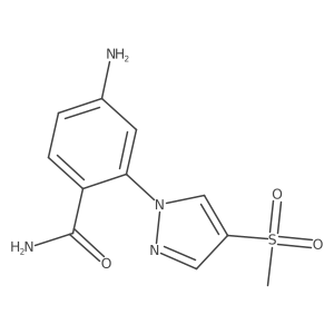 4-amino-2-(4-methanesulfonyl-1H-pyrazol-1-yl)benzamide Structure