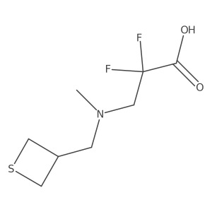 2,2-Difluoro-3-{methyl[(thietan-3-yl)methyl]amino}propanoic acid结构式