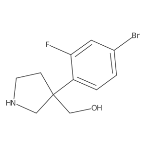 [3-(4-Bromo-2-fluorophenyl)pyrrolidin-3-yl]methanol Structure