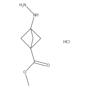 Methyl 3-hydrazinobicyclo[1.1.1]pentane-1-carboxylate hydrochloride结构式