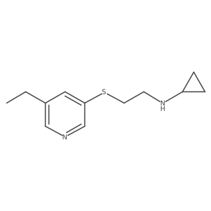 N-{2-[(5-ethylpyridin-3-yl)sulfanyl]ethyl}cyclopropanamine结构式