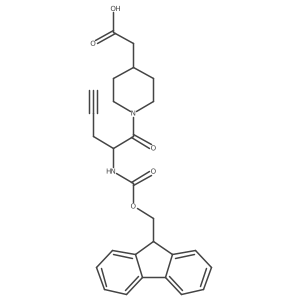 2-{1-[2-({[(9H-fluoren-9-yl)methoxy]carbonyl}amino)pent-4-ynoyl]piperidin-4-yl}acetic acid Structure