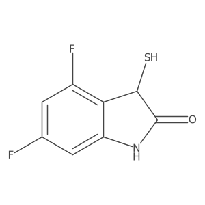4,6-difluoro-3-sulfanyl-2,3-dihydro-1H-indol-2-one结构式