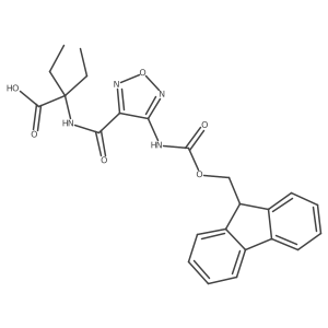 2-ethyl-2-{[4-({[(9H-fluoren-9-yl)methoxy]carbonyl}amino)-1,2,5-oxadiazol-3-yl]formamido}butanoic acid Structure