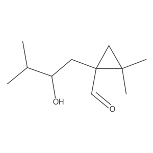 1-(2-Hydroxy-3-methylbutyl)-2,2-dimethylcyclopropane-1-carbaldehyde Structure