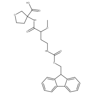 3-[4-({[(9H-fluoren-9-yl)methoxy]carbonyl}amino)-2-methoxybutanamido]oxolane-3-carboxylic acid Structure