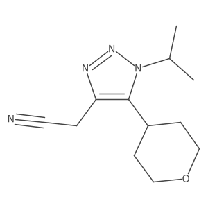 2-[5-(oxan-4-yl)-1-(propan-2-yl)-1H-1,2,3-triazol-4-yl]acetonitrile Structure
