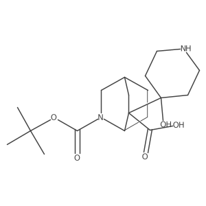 2-[(Tert-butoxy)carbonyl]-6-(4-hydroxypiperidin-4-yl)-2-azabicyclo[2.2.2]octane-6-carboxylic acid结构式