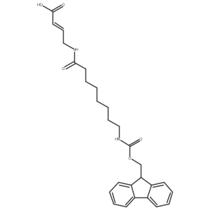 4-[8-({[(9H-fluoren-9-yl)methoxy]carbonyl}amino)octanamido]but-2-enoic acid结构式