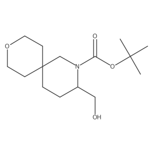 tert-Butyl 3-(hydroxymethyl)-9-oxa-2-azaspiro[5.5]undecane-2-carboxylate结构式