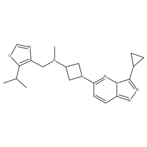 1-{3-cyclopropyl-[1,2,4]triazolo[4,3-b]pyridazin-6-yl}-N-methyl-N-{[5-(propan-2-yl)-1,3-oxazol-4-yl]methyl}azetidin-3-amine结构式