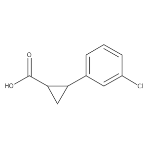 (1R,2S)-2-(3-Chlorophenyl)cyclopropane-1-carboxylic acid结构式