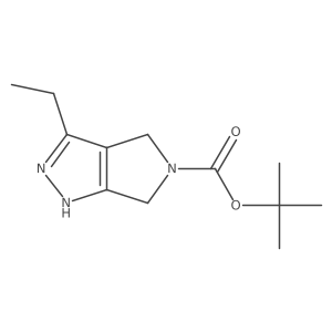 tert-Butyl 3-ethyl-4,6-dihydropyrrolo[3,4-c]pyrazole-5(1H)-carboxylate Structure