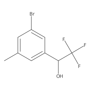 (1R)-1-(3-bromo-5-methylphenyl)-2,2,2-trifluoroethan-1-ol Structure