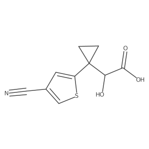 2-[1-(4-Cyanothiophen-2-yl)cyclopropyl]-2-hydroxyacetic acid Structure