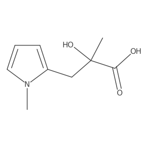 2-hydroxy-2-methyl-3-(1-methyl-1H-pyrrol-2-yl)propanoic acid结构式