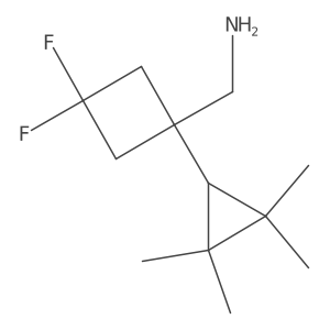 [3,3-Difluoro-1-(2,2,3,3-tetramethylcyclopropyl)cyclobutyl]methanamine结构式
