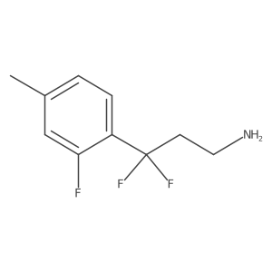 3,3-Difluoro-3-(2-fluoro-4-methylphenyl)propan-1-amine Structure
