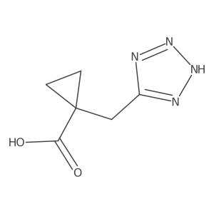 1-[(1H-1,2,3,4-tetrazol-5-yl)methyl]cyclopropane-1-carboxylic acid结构式