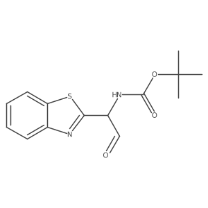 tert-butyl N-[1-(1,3-benzothiazol-2-yl)-2-oxoethyl]carbamate结构式