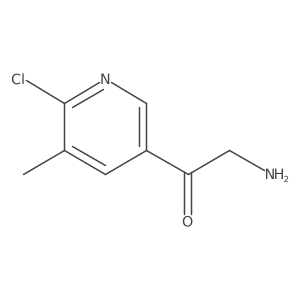 2-Amino-1-(6-chloro-5-methylpyridin-3-yl)ethan-1-one结构式